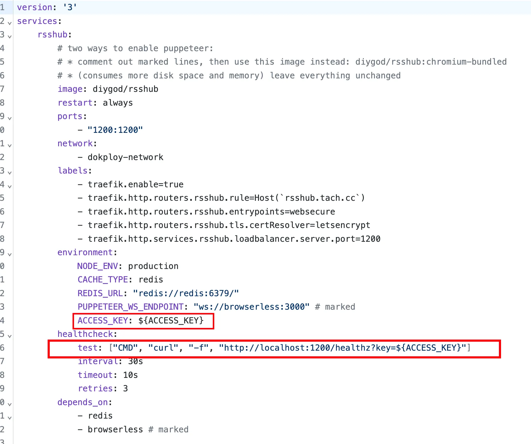 access key config 2